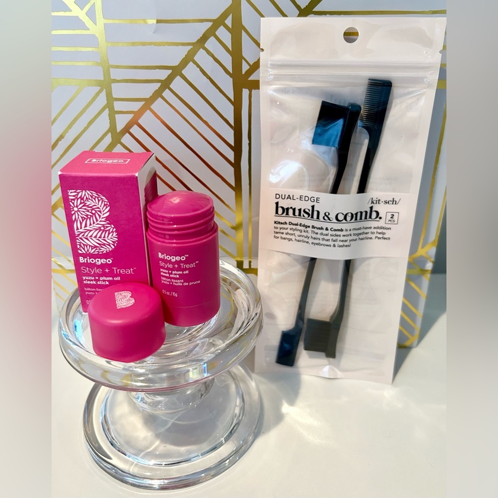 ✨ Briogeo Sleek Stick + Kitsch Dual Edge Brush Set |Hair Styling Duo New in Box✨